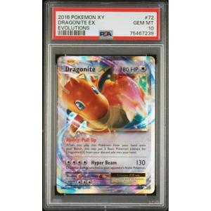 imageGraded 2016 PKM XY Dragonite ex 72 Evolutions Trading Card Game PSA 10 Gem Mint