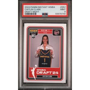 imageGraded 2024 Panini Instant WNBA Caitlin Clark DN1 Draft Night Rookie RC Basketball Card PSA 9 Mint
