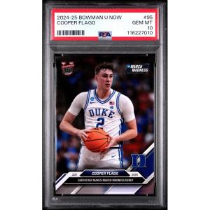 imageGraded 2024 Topps Bowman U Now Cooper Flagg 95 Rookie RC Basketball Card PSA 10 Gem Mint