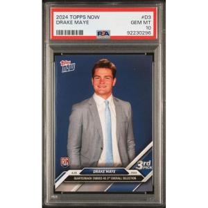 imageGraded 2024 Topps Now Drake Maye D3 Rookie RC Football Card PSA 10 Gem Mint
