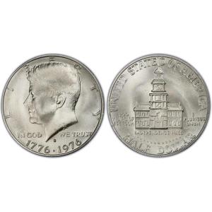 imageHall of Fame Sports Memorabilia  1976 S 40 Silver Kennedy Half Dollar Gem Half Dollar Brilliant Uncirculated 12 US Mint High MS