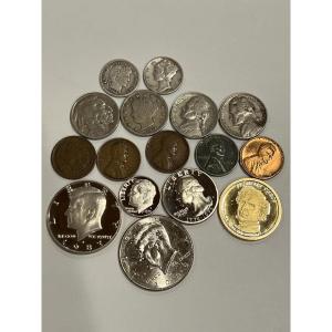 imageHall of Fame Sports Memorabilia 1880 to 2009 PDS Collectible Coin lot  15 coins  silver copper nickel and silvernickel coins  Pennies Nickels Dimes Halfs Dollars  US Mint