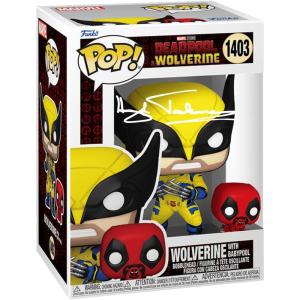 imageHugh Jackman Wolverine with Babypool 1403 Facsimile Signed Reprint Laser Autographed Funko POP ampamp Buddy Movies Deadpool 3 Marvel Figurine with Protector Case