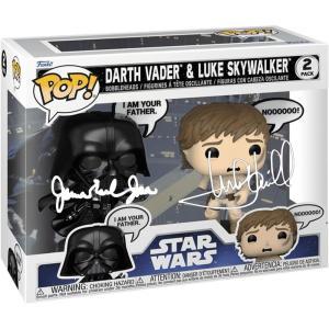 imageJames Earl Jones ampamp Mark Hamill Darth Vader ampamp Luke Skywalker I Am Your Father 2Pack Sayings Facsimile Signed Reprint Laser Autographed Funko POP Movies Star Wars Figurine with Protector Case