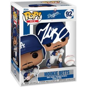 imageMookie Betts 92 Facsimile Signed Reprint Laser Autographed Funko POP Baseball MLB Los Angeles Dodgers Figurine with Protector Case