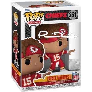 imagePatrick Mahomes II 251 Red Headband Facsimile Signed Reprint Laser Autographed Funko POP Football NFL Kansas City Chiefs Figurine with Protector Case