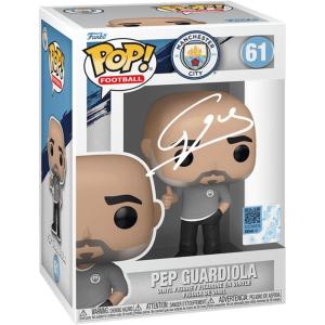 imagePep Guardiola 61 Facsimile Signed Reprint Laser Autographed Funko POP Soccer Manchester City Figurine with Protector Case