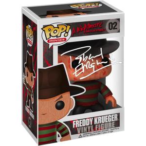 imageRobert Englund Freddy Krueger 02 Nightmare on Elm Street Facsimile Signed Reprint Laser Autographed Funko POP Movies Figurine with Protector Case