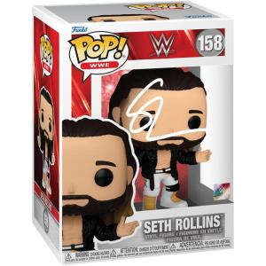 imageSeth Rollins 158 Facsimile Signed Reprint Laser Autographed Funko POP Wrestling Figurine with Protector Case