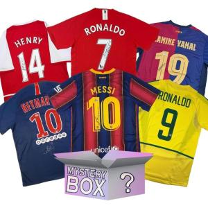 imageSoccer Legends AutographedSigned Jersey Mystery Box with PSA JSA or Beckett COA