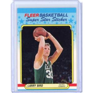 imageVintage 1988 Fleer Sticker Larry Bird 2 Basketball Card