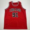 imageAutographedSigned Dennis Rodman Chicago Red Basketball Jersey JSA COA