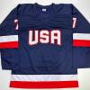 imageFacsimile Autographed Brady Tkachuk United States USA Blue 2025 4 Nations FaceOff Reprint Laser Auto Hockey Jersey Size Mens XL