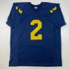 imageFacsimile Autographed Charles Woodson Michigan Blue Reprint Laser Auto College Football Jersey Size Mens XL