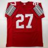 imageFacsimile Autographed Eddie George Ohio State Red Reprint Laser Auto College Football Jersey Size Mens XL