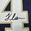 imageFacsimile Autographed Jeremiyah Love Notre Dame Blue Reprint Laser Auto College Football Jersey Size Mens XL