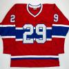 imageFacsimile Autographed Ken Dryden Montreal Red Reprint Laser Auto Hockey Jersey Size Mens XL
