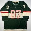 imageFacsimile Autographed Kirill Kaprizov Minnesota Green Reprint Laser Auto Hockey Jersey Size Mens XL