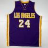 imageFacsimile Autographed Kobe Bryant 24 Los Angeles LA Purple Reprint Laser Auto Basketball Jersey Size Mens XL