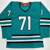 imageFacsimile Autographed Macklin Celebrini San Jose Teal Reprint Laser Auto Hockey Jersey Size Mens XL