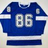 imageFacsimile Autographed Nikita Kucherov Tampa Bay Blue Reprint Laser Auto Hockey Jersey Size Mens XL