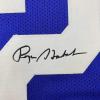 imageFacsimile Autographed Roger Staubach Dallas Blue Reprint Laser Auto Football Jersey Size Mens XL