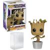 imageVin Diesel Dancing Groot 65 Facsimile Signed Reprint Laser Autographed Funko POP Movies Marvel Guardians of the Galaxy Figurine with Protector Case
