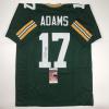imageAutographedSigned Davante Adams Green Bay Green Football Jersey JSA COA