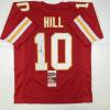 imageAutographedSigned Tyreek Hill Kansas City Red Football Jersey JSA COA