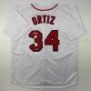 imageFacsimile Autographed David Ortiz Boston White Reprint Laser Auto Baseball Jersey Size Mens XL