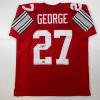 imageFacsimile Autographed Eddie George Ohio State Red Reprint Laser Auto College Football Jersey Size Mens XL