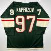 imageFacsimile Autographed Kirill Kaprizov Minnesota Green Reprint Laser Auto Hockey Jersey Size Mens XL
