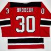 imageFacsimile Autographed Martin Brodeur New Jersey Red Reprint Laser Auto Hockey Jersey Size Mens XL