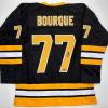imageFacsimile Autographed Ray Bourque Boston Black Reprint Laser Auto Hockey Jersey Size Mens XL