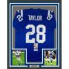 imageFramed AutographedSigned Jonathan Taylor 33x42 Indianapolis Blue Football Jersey JSA COA