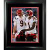 imageFramed Joe Burrow JaMarr Chase Cincinnati Bengals Dual Facsimile Laser Engraved Signature Auto 11quotx14quot Football Photo HOFSM Holo