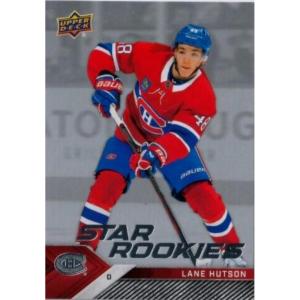 image202425 Upper Deck Star Rookies Lane Hutson 8 Montreal Canadians Rookie RC Hockey Card