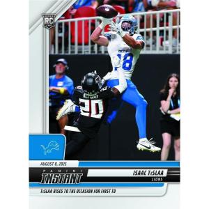 image2025 Panini Instant NFL Isaac TeSlaa 10 Pre Season Debut Detroit Lions Rookie RC Football Card