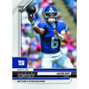 image2025 Panini Instant NFL Jaxson Dart 13 Pre Season Debut New York Giants Rookie RC Football Card