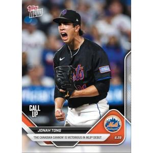 image2025 Topps Now Jonah Tong 628 quotThe Canadian Cannonquot is Victorious in MLB Debut New York Mets Rookie RC Baseball Card