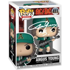 imageAngus Young 411 ACDC Facsimile Signed Reprint Laser Autographed Funko POP Rocks Figurine with Protector Case