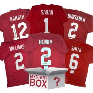 imageAutographedSigned Alabama University College Football Jersey Mystery Box with PSA JSA or Beckett COA