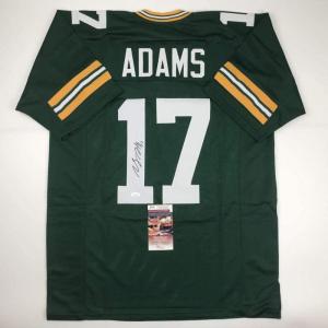 imageAutographedSigned Davante Adams Green Bay Green Football Jersey JSA COA