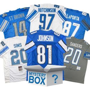 imageAutographedSigned Detroit Football Jersey Mystery Box with PSA JSA or Beckett COA