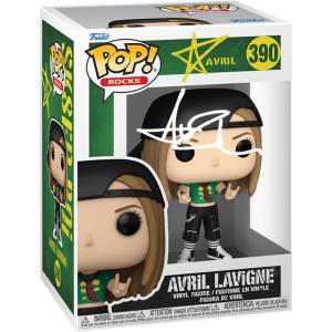 imageAvril Lavigne 390 Sk8ter Boi Facsimile Signed Reprint Laser Autographed Funko POP Rocks Figurine with Protector Case