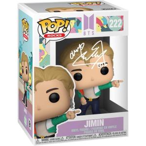 imageBTS Jimin 222 Facsimile Signed Reprint Laser Autographed Funko POP Rocks Figurine with Protector Case
