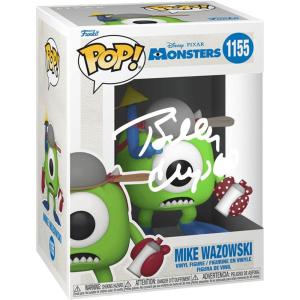 imageBilly Crystal Mike Wazowski 1155 Disney Facsimile Signed Reprint Laser Autographed Funko POP Movies Monsters Inc Figurine with Protector Case