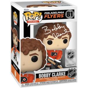 imageBobby Clarke 81 Facsimile Signed Reprint Laser Autographed Funko POP Hockey NHL Philadelphia Flyers Figurine with Protector Case