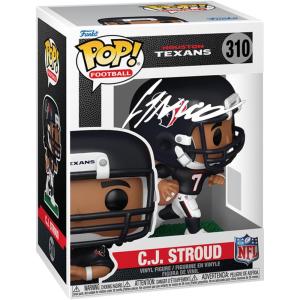 imageCJ Stroud 310 Facsimile Signed Reprint Laser Autographed Funko POP Football NFL Houston Texans Figurine with Protector Case