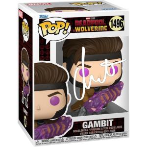 imageChanning Tatum Gambit 1496 Deadpool ampamp Wolverine 3 Facsimile Signed Reprint Laser Autographed Funko POP Movies Marvel Universe Figurine with Protector Case